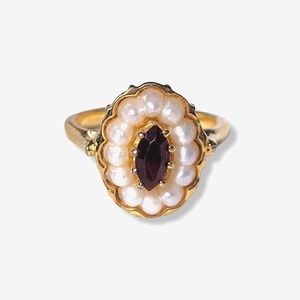 Avon Pearl and Ruby Ring
